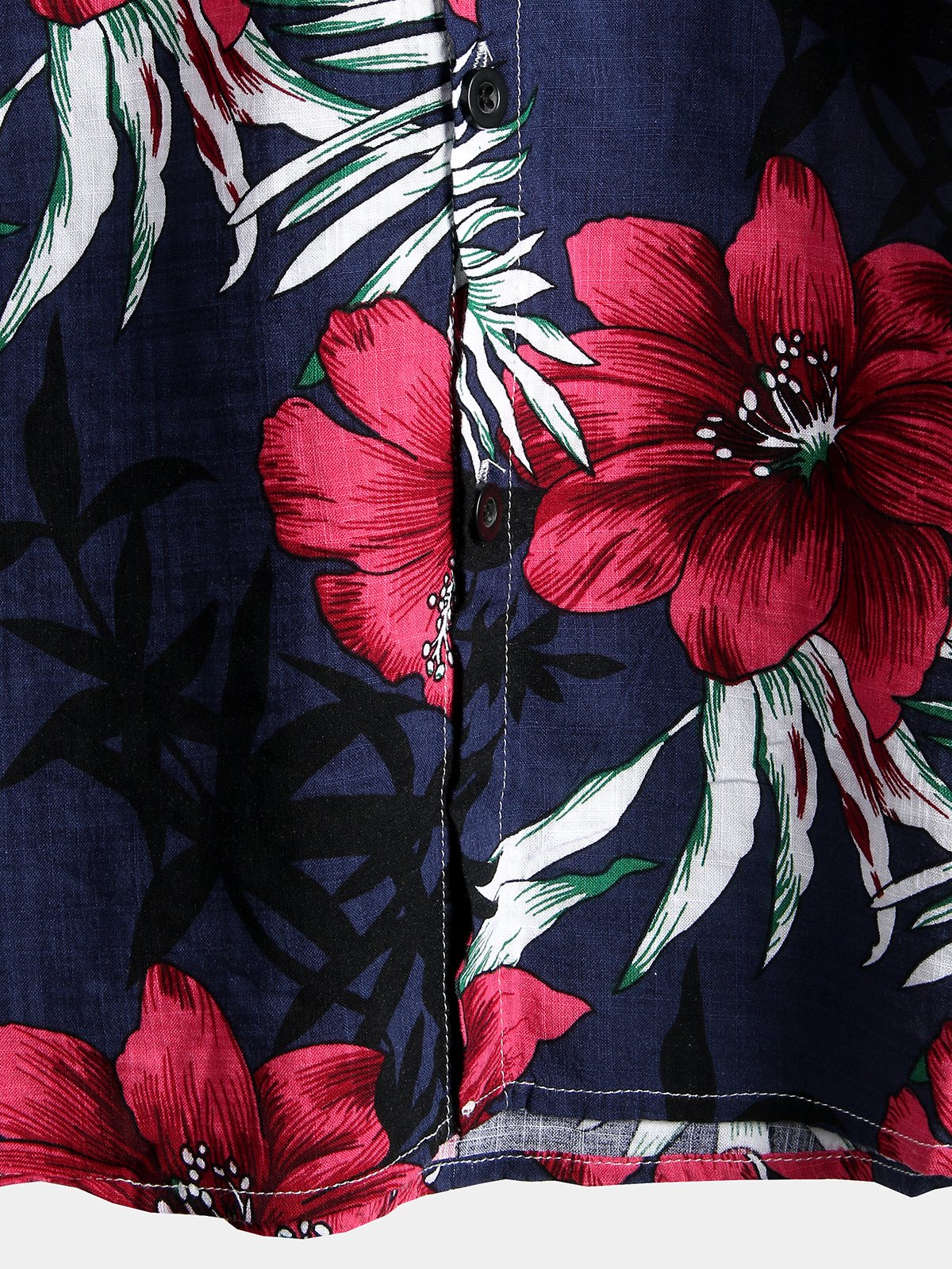 Camisa de algodón puro para hombre con estampado de estilo festivo hawaiano