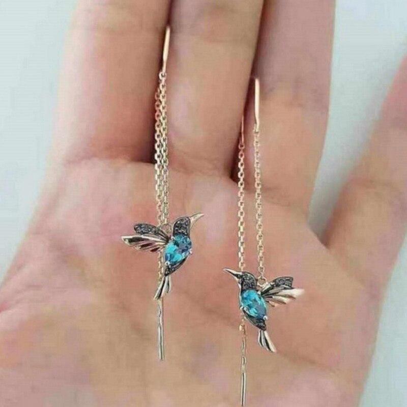 Pendientes con forma de colibrí