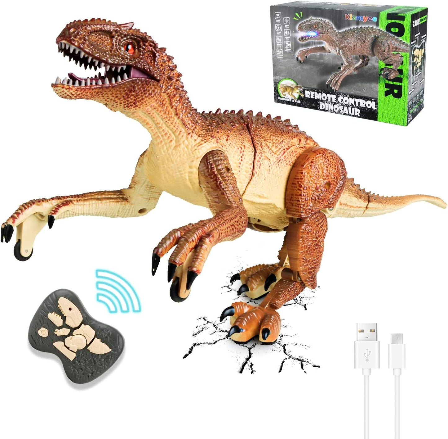 Los mejores regalos para niños en 2025: Dinosaurio realista a control remoto (envío gratis)