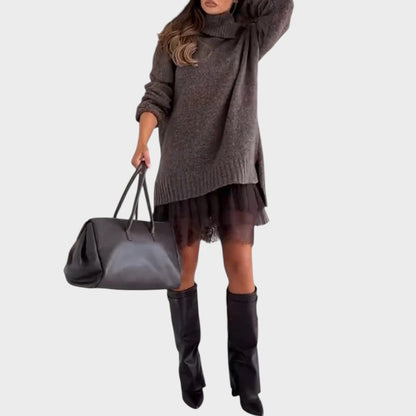 Mila | Oversized Knit Sweater & Lace Slip Dress Set