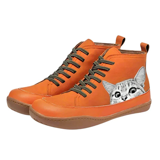 Whiskers™ | Botines de piel para amantes de los gatos