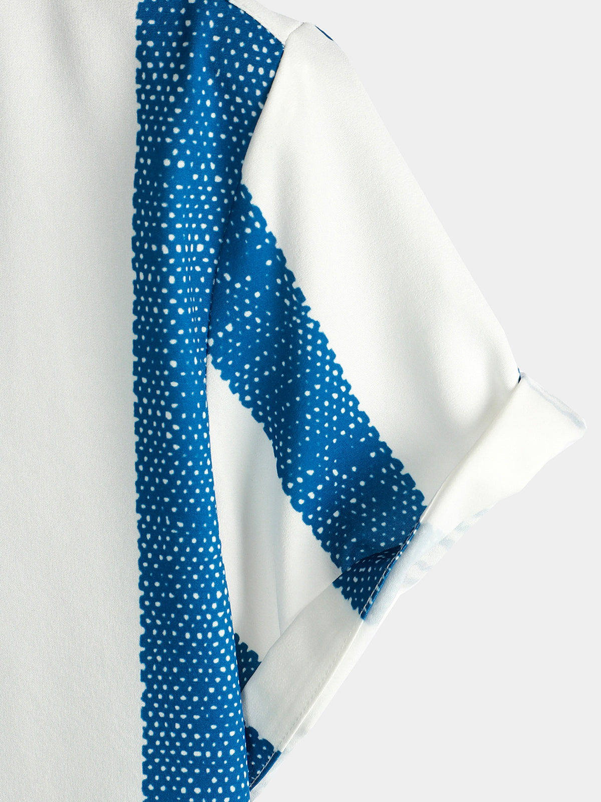 Casual Short-Sleeved Vertical Striped Vintage Blue Shirt for Men