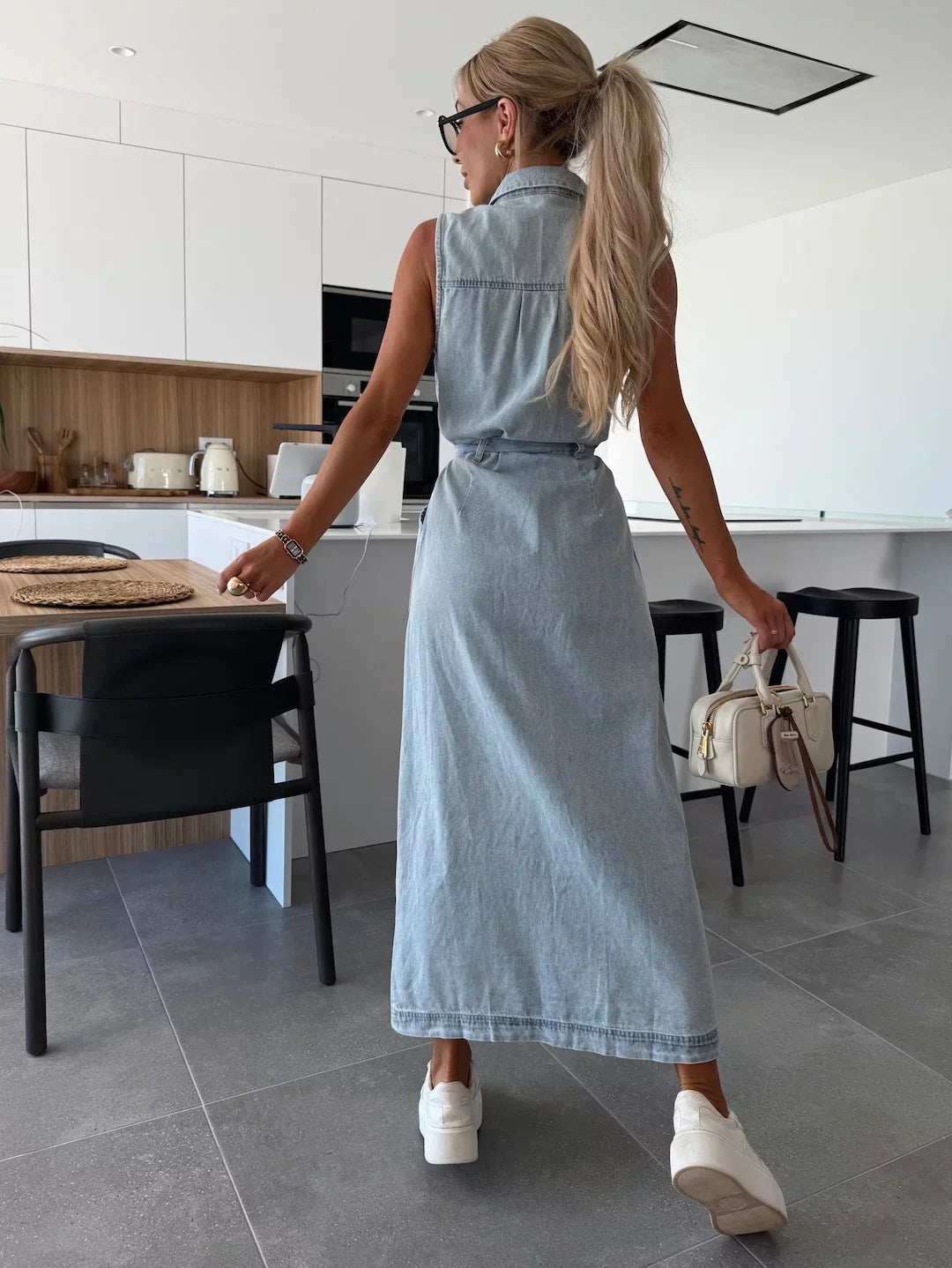 Isabelle | Denim Maxi Dress