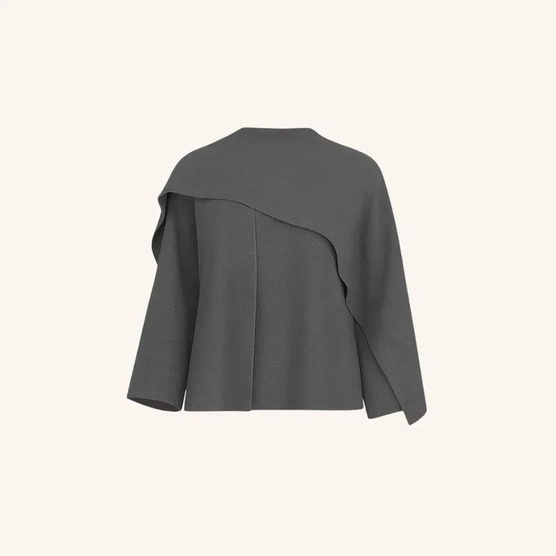 Elara | Knitted Cape with Integrated Scarf