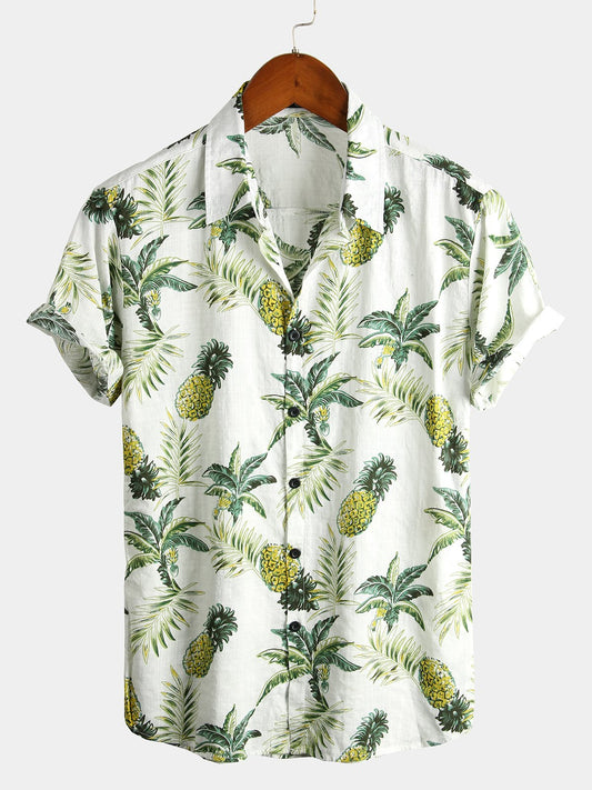 Camisa de playa de piña para hombre