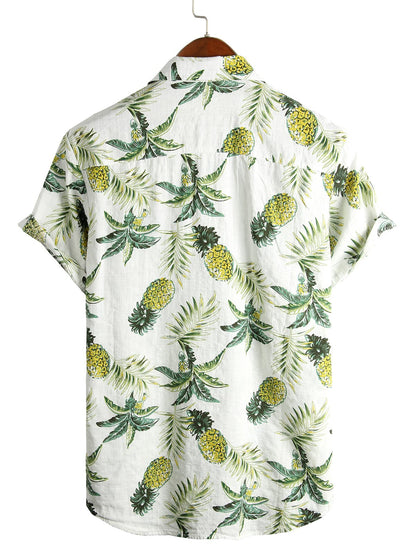 Camisa de playa de piña para hombre