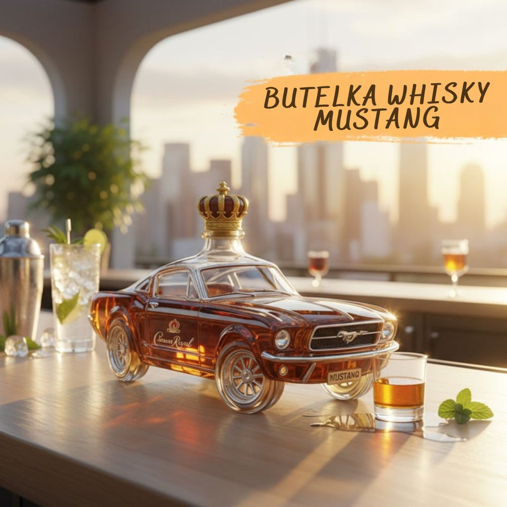 Botella de whisky Mustang