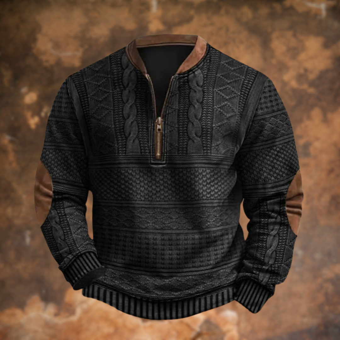 GERALD | Men's Knitted Sweater with Zipper