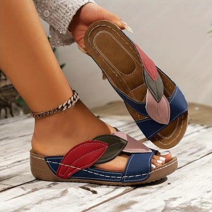Clara™ – Slip-in Sandals with Leaf Pattern for Women