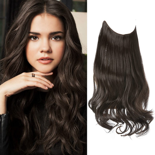 Extensiones de cabello castaño oscuro