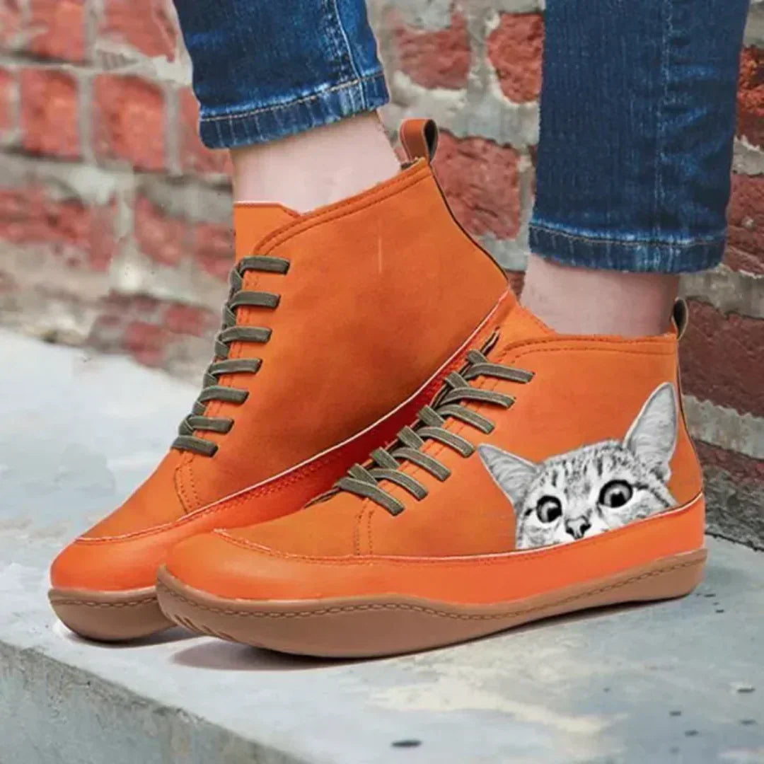 Whiskers™ | Botines de piel para amantes de los gatos