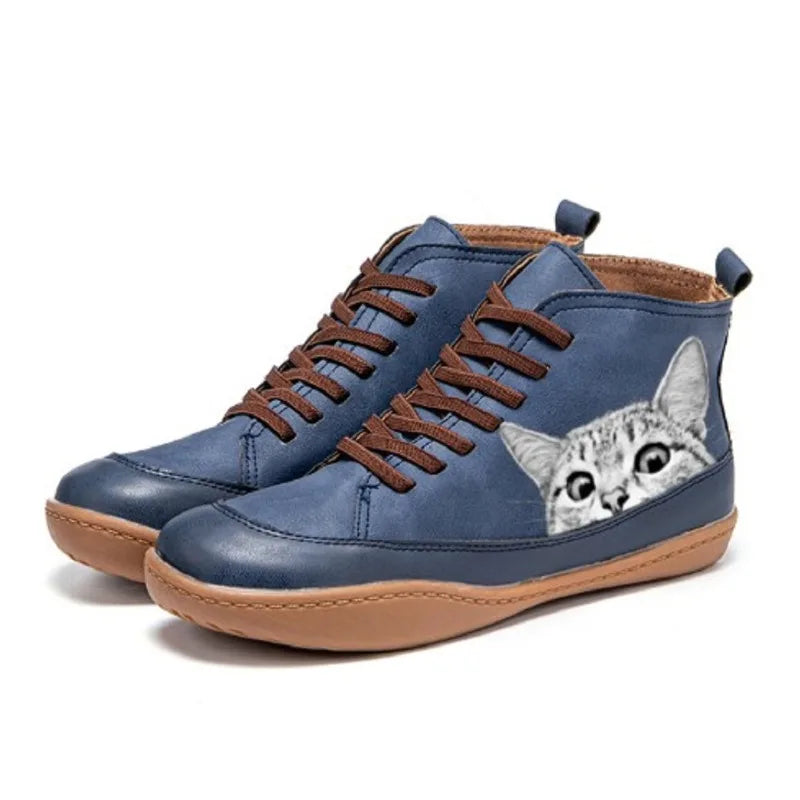 Whiskers™ | Botines de piel para amantes de los gatos