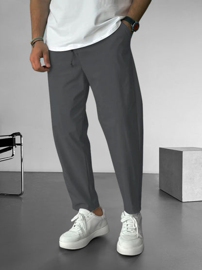 Essential Tapered Drawstring Trousers