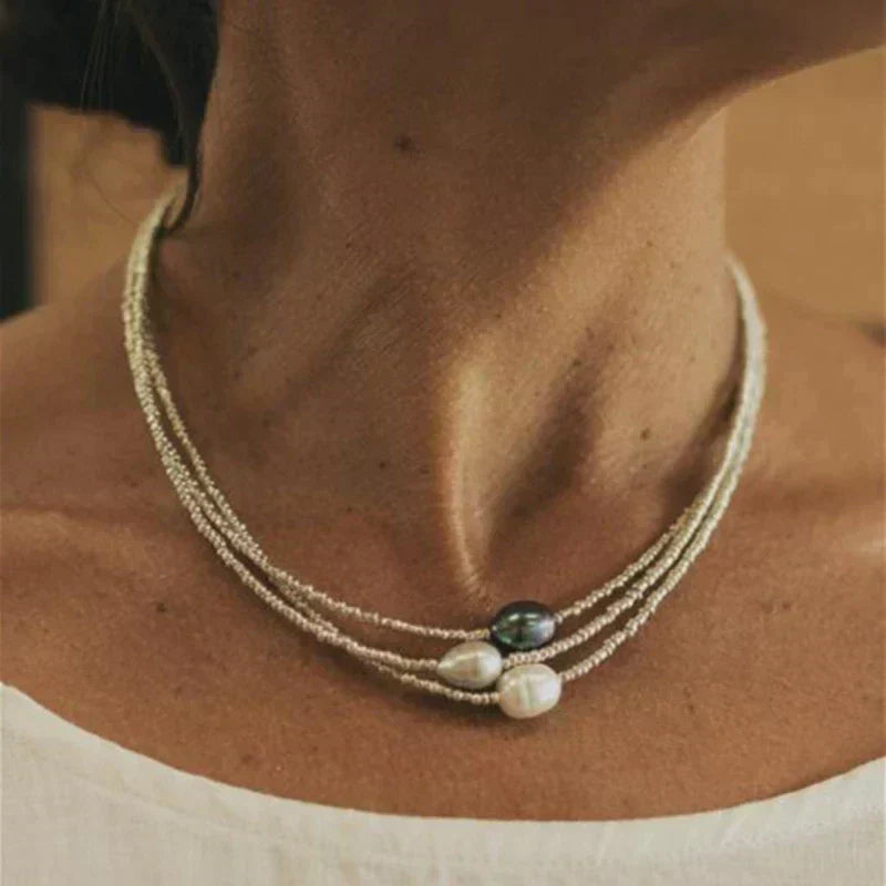 Collar con Perlas Naturales 