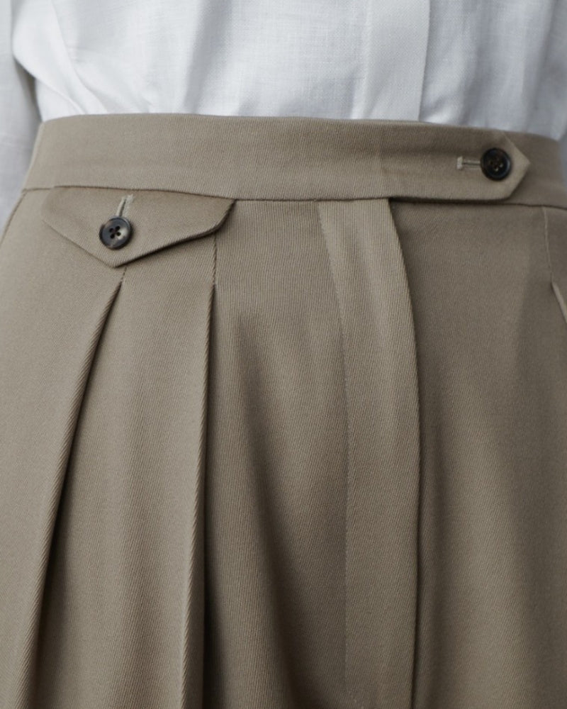 Pantalones de lana de gran tamaño para mujer 