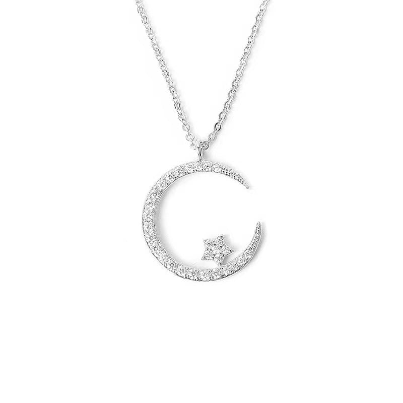 💕50% de descuento💕Noche Brillante: Collar Luna y Estrella🌙