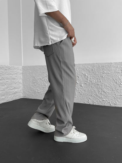 Pantalones de canalé de corte relajado