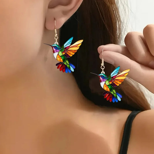 Kolira™ | Pendientes acrílicos con motivo de colibrí