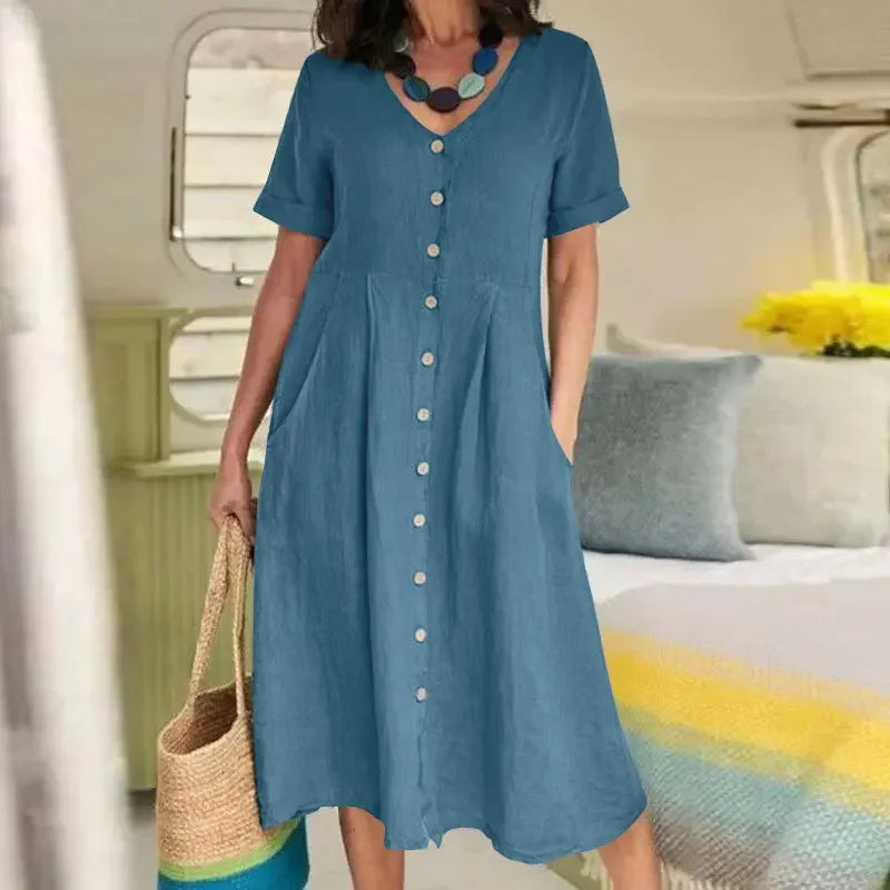 Linen Luxe Pocket Dress