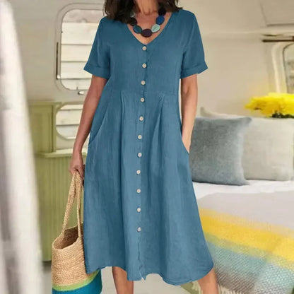 Linen Luxe Pocket Dress
