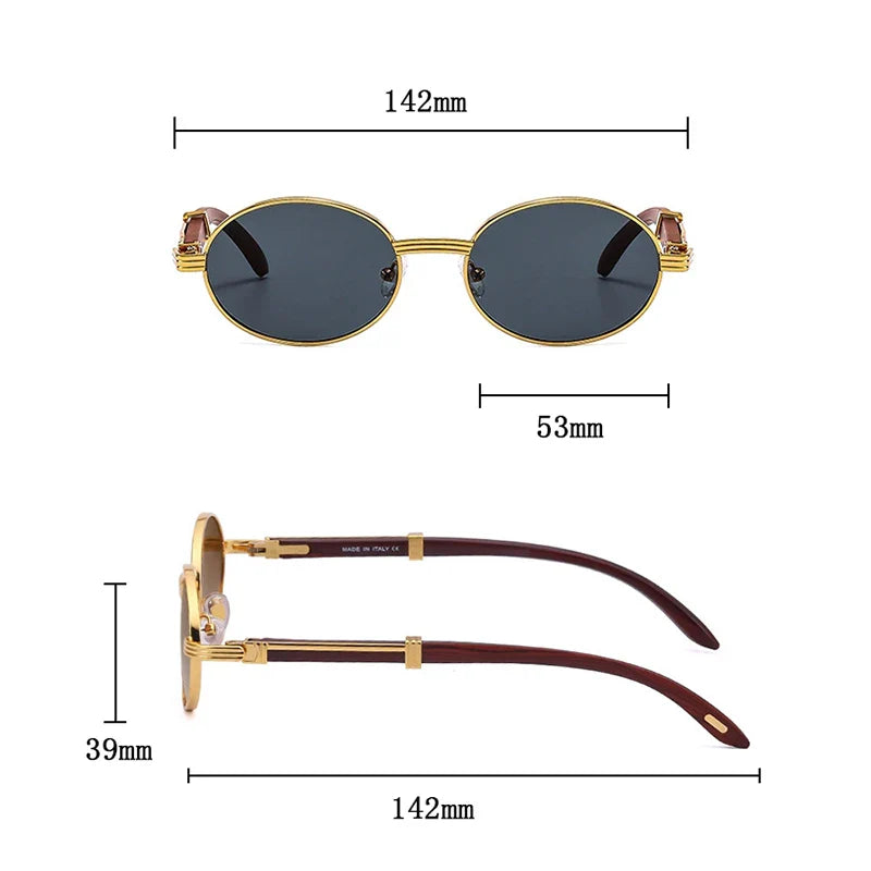 "Ezra" - Gafas de sol ovaladas premium de Zoua®
