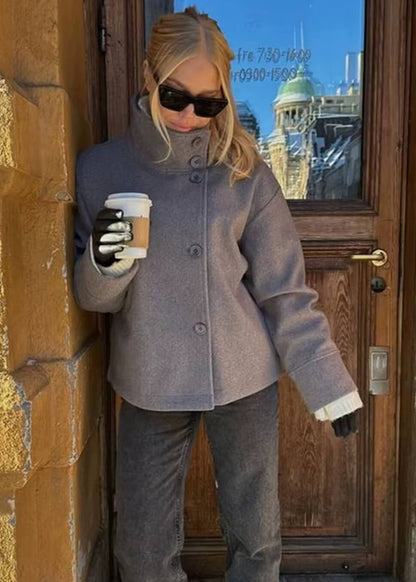 Clarissa Wool Coat High Neck