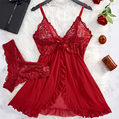 NATALIA | Pijamas de satén de lujo con encaje: ¡Compra 1 y llévate 1 GRATIS!