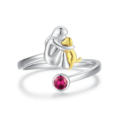 Rose™ | Anillo con icono de perro
