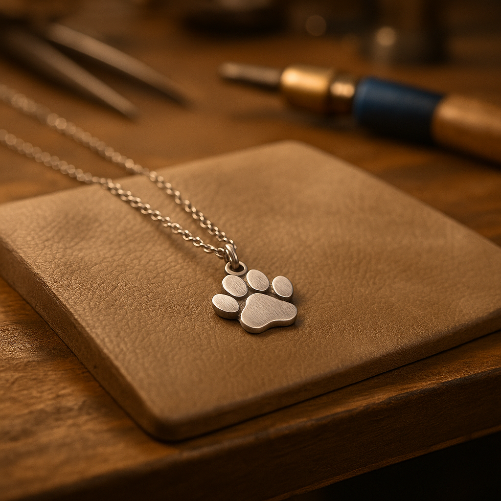 Aldonza™ | Elegant Silver Footprint Necklace