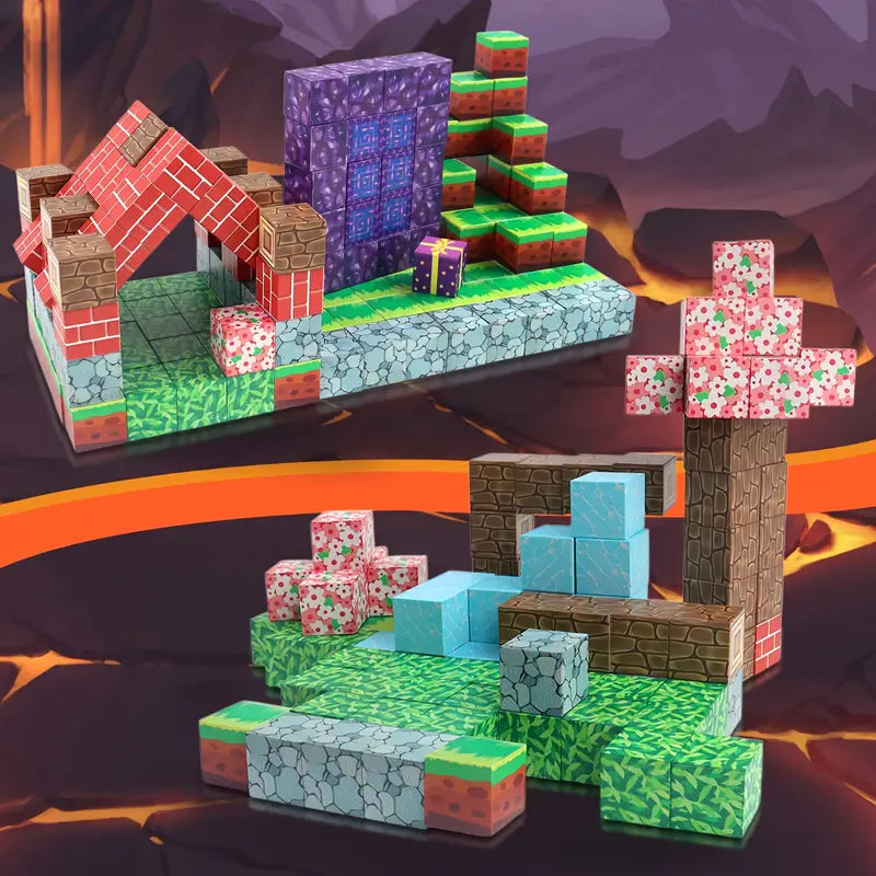 PixelBricks – Magnetyczne Klocki Konstrukcyjne 100 elementów + Bonusy Gratis