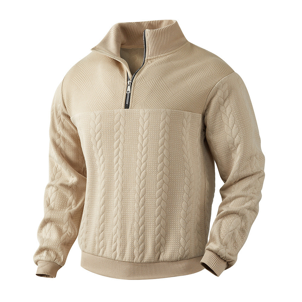 Marco | Jacquard Quarter-Zip Knit Sweater