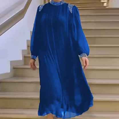 🌹Pleated Maxi Dress with Sparkling Crystals