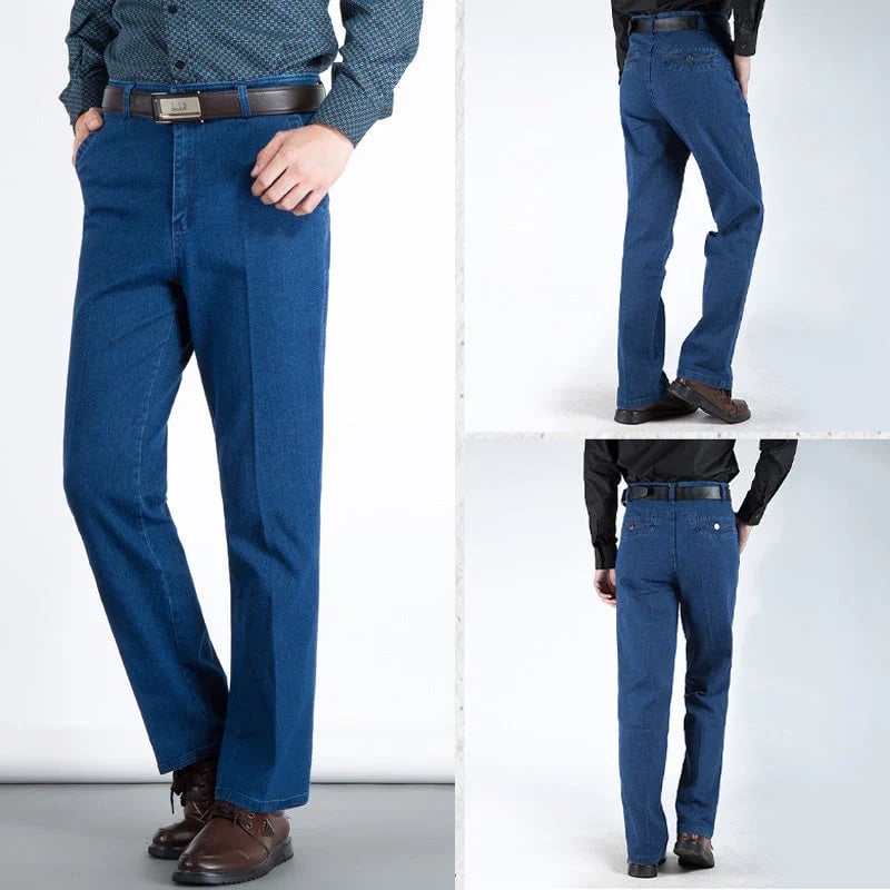 👖Men's High-Waisted Straight Jeans