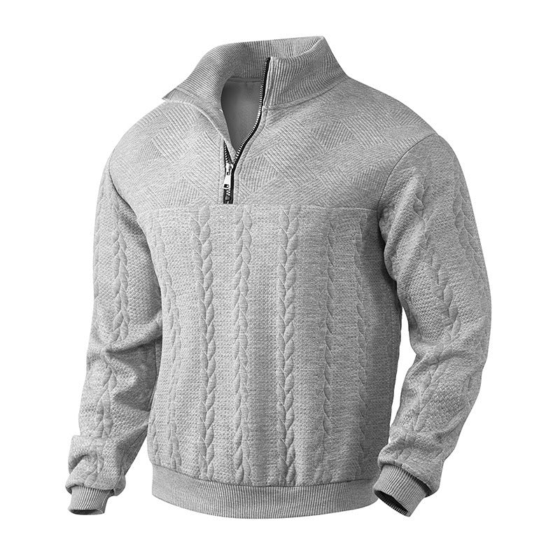 Marco | Jacquard Quarter-Zip Knit Sweater