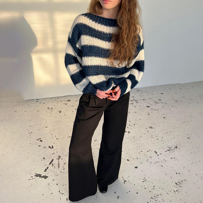 Clara | Relaxed Striped Knit Sweater