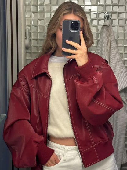 Chaqueta extragrande en contraste Maria 