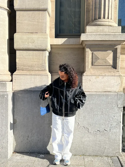 Chaqueta extragrande en contraste Maria 