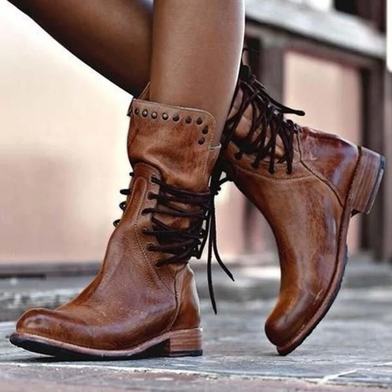 AVA | Botas vintage con cordones 