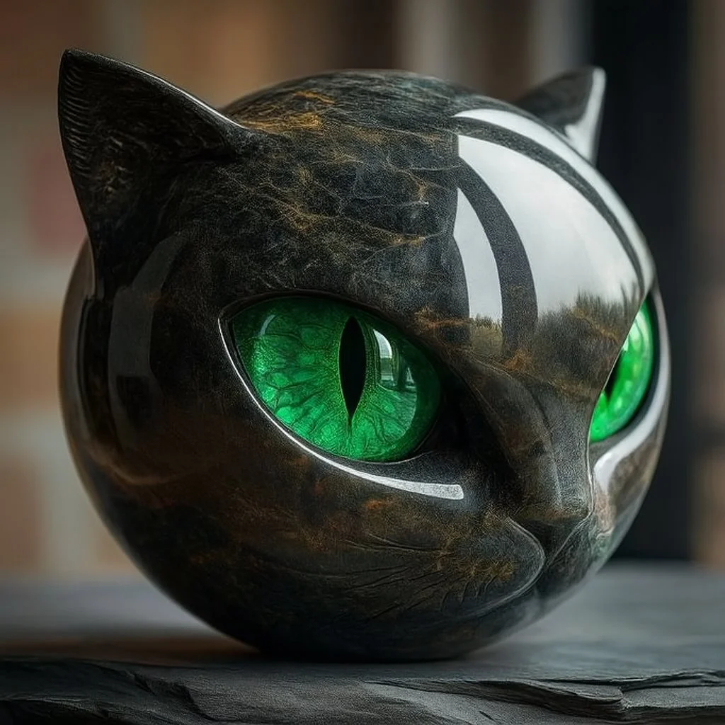 ONYX | Handcrafted Black Cat Sculpture