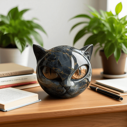 ONYX | Handcrafted Black Cat Sculpture