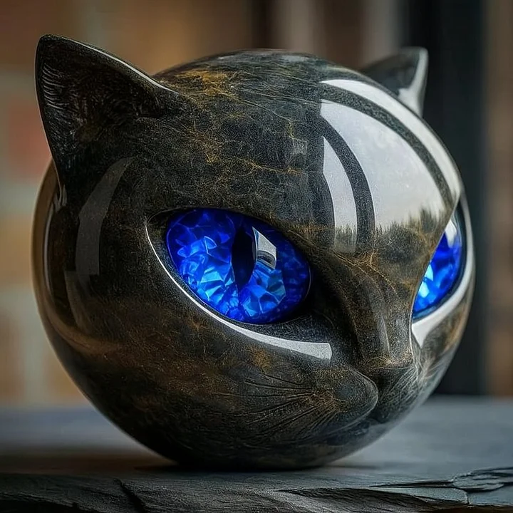 ONYX | Handcrafted Black Cat Sculpture