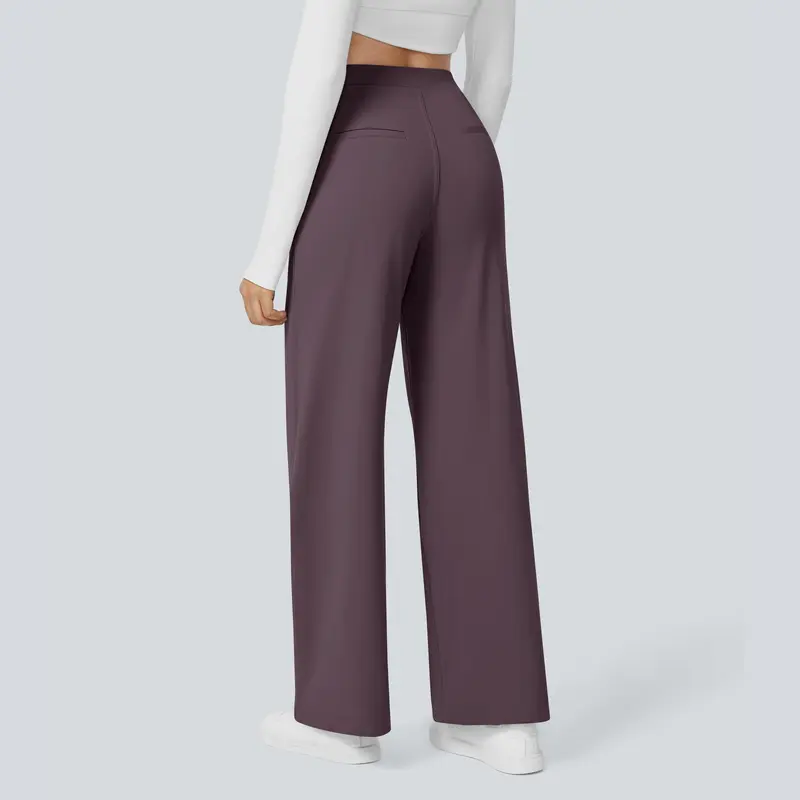 Alba | High-Waisted Straight-Leg Trousers