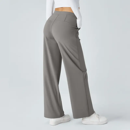 Alba | High-Waisted Straight-Leg Trousers