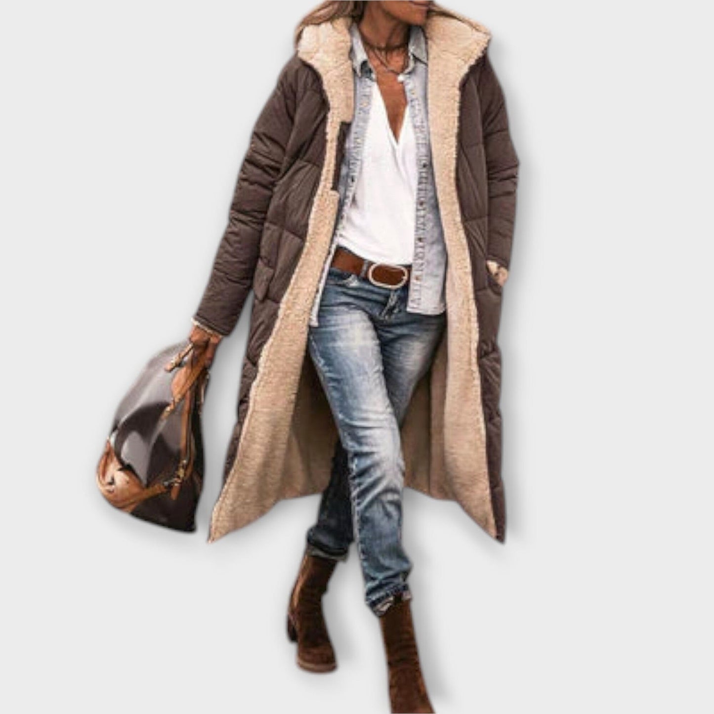 Noelle | Cozy Faux Fur Lined Winter Coat