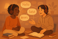 🎧 Learning each other's language over time - Gradually pick up new languages naturally through everyday conversations and interactions.