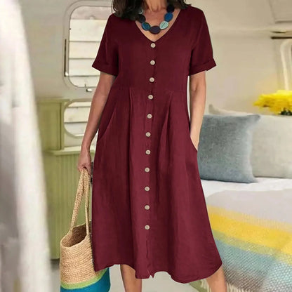 Linen Luxe Pocket Dress