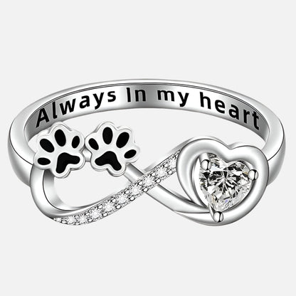 Laiseta™ | Fingerprint Ring with Heart and Infinity