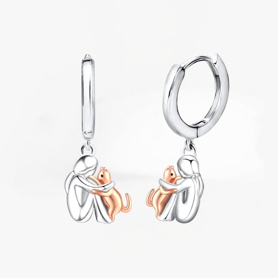 Lily™ | Cat Icon Earrings (Round Closure)