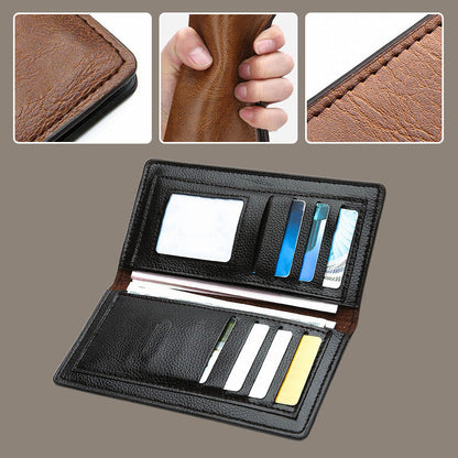 Bolso bandolera de piel sintética de moda para hombre con cartera