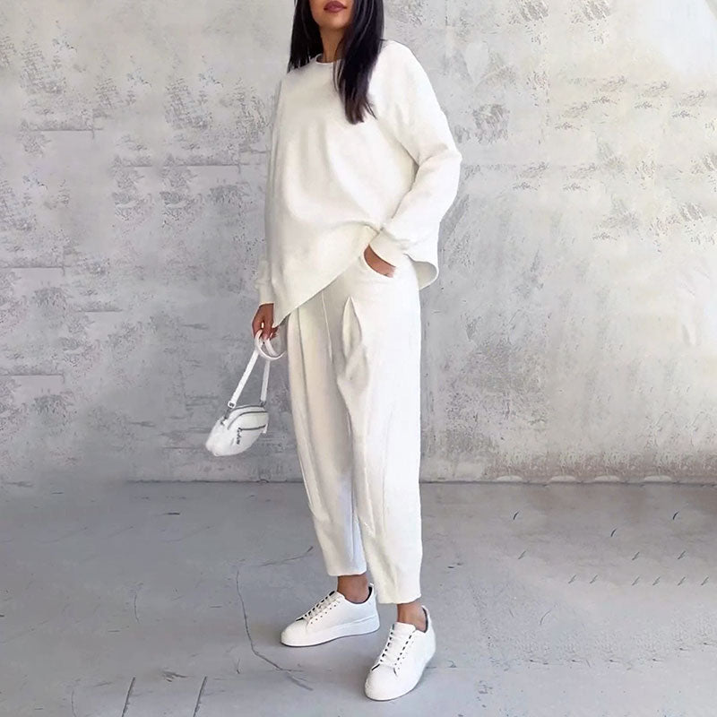 LIANNE | Conjunto de dos piezas con camiseta de manga larga y pantalón holgado